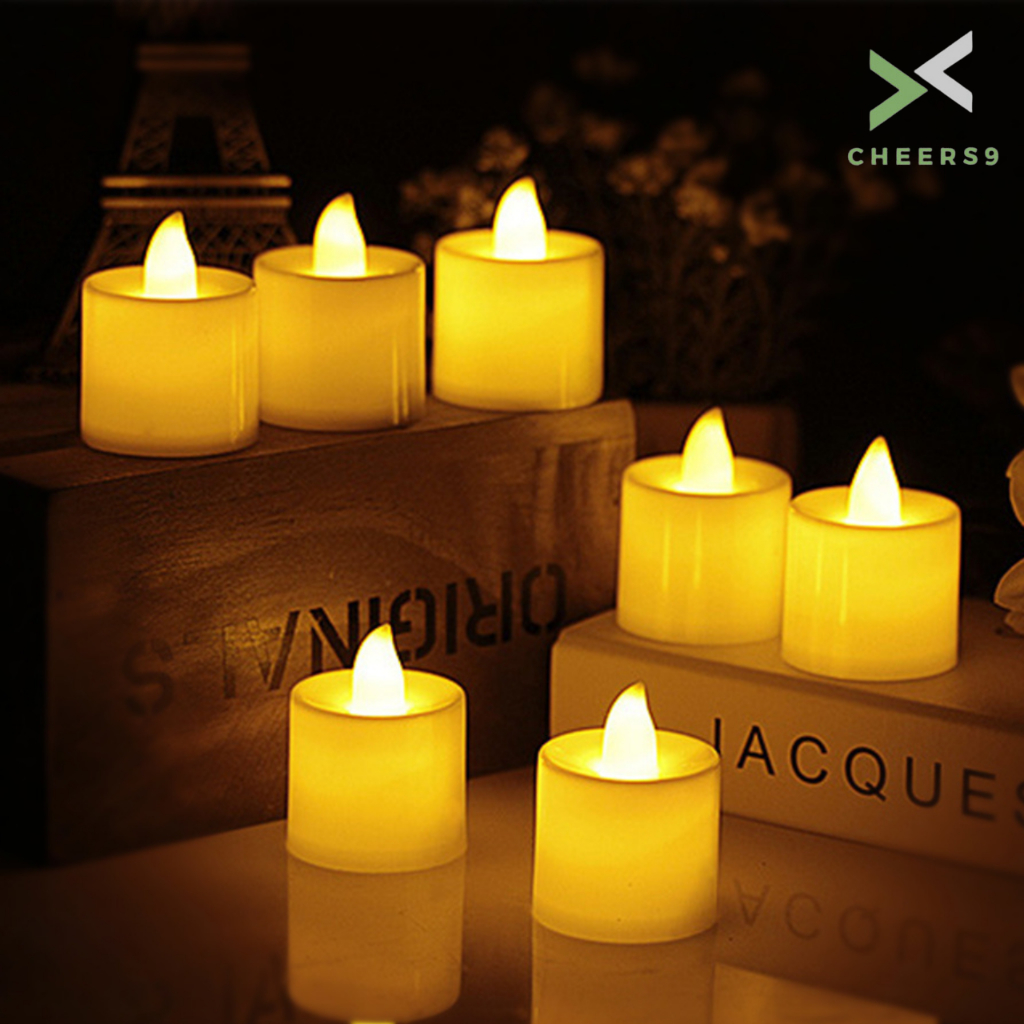 เทียนปลอม เทียนLED เทียนใส่ถ่าน เทียนสะบัด เทียนไข เทียนจำลอง 1 ชิ้น Candle Cheers9
