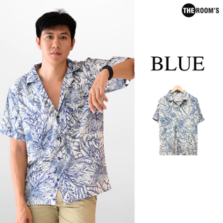 THE ROOM'S - เดอะรูม เสื้อฮาวาย โคตรนุ่ม แขนสั้น ไม่ต้องรีด เสื้อยับยาก ผ้าดีมาก ลาย Hilo