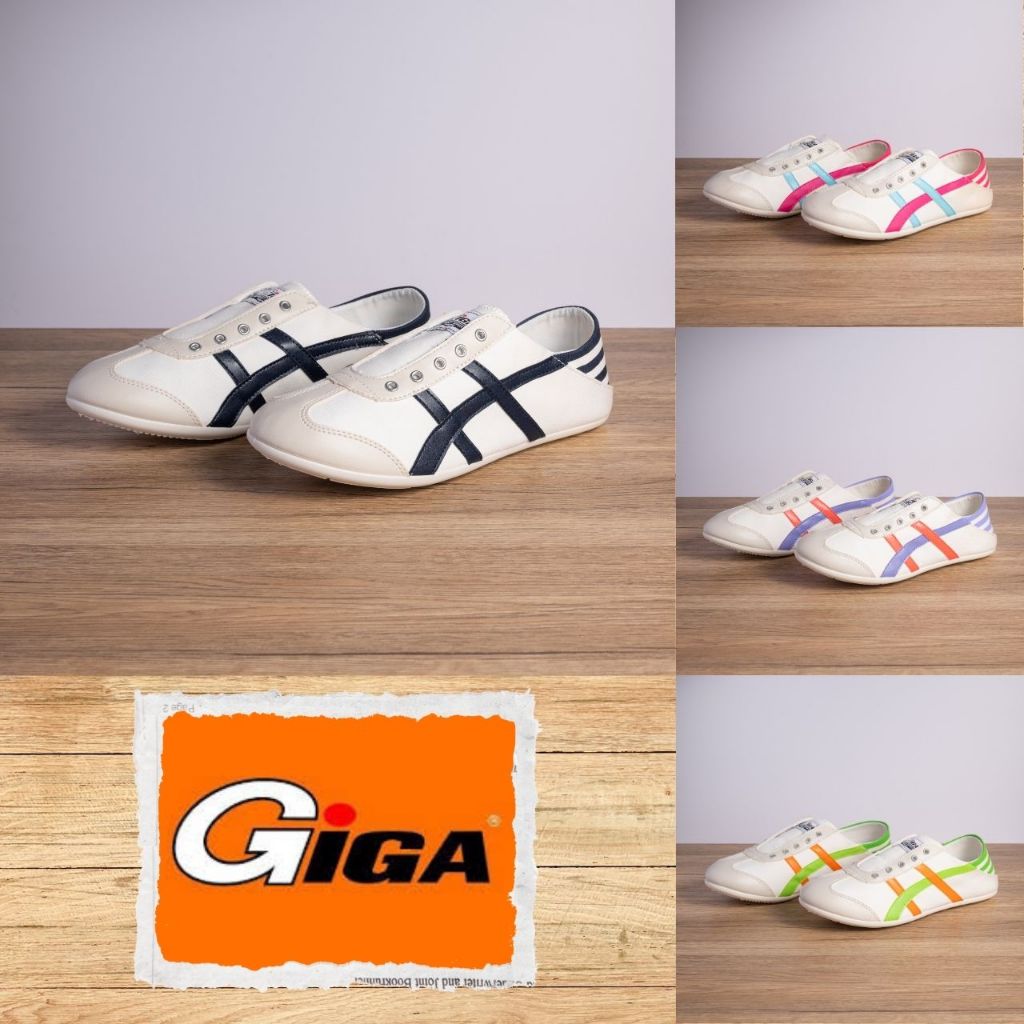 รองเท้าผ้าใบ ไม่ต้องผูกเชือก แบรน Giga กีก้า แท้ รุ่น GA14