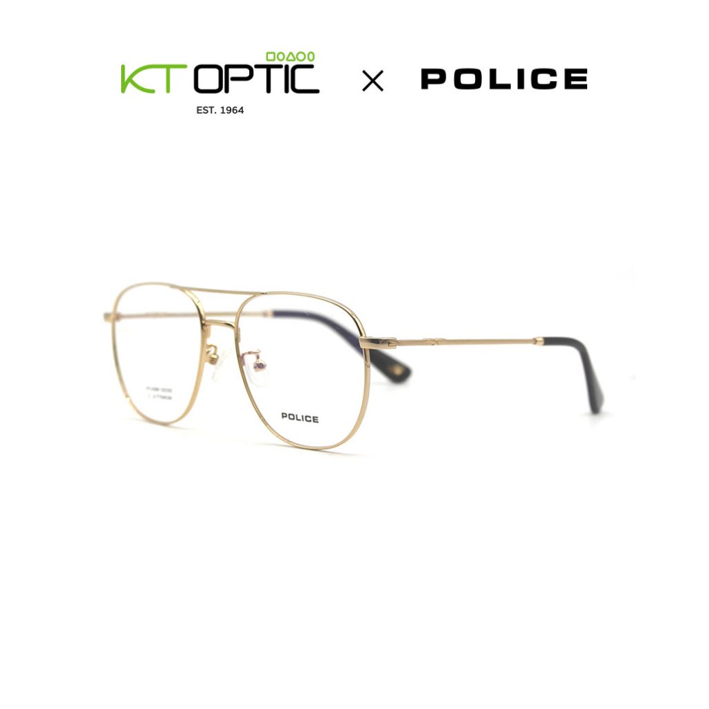 **โปรโมชั่นพิเศษ**POLICE แว่นตาทรงนักบิน รุ่น VPLN08K EXCLUSIVE FOR KT OPTIC(แถมฟรี! คูปองส่วนลดเลนส