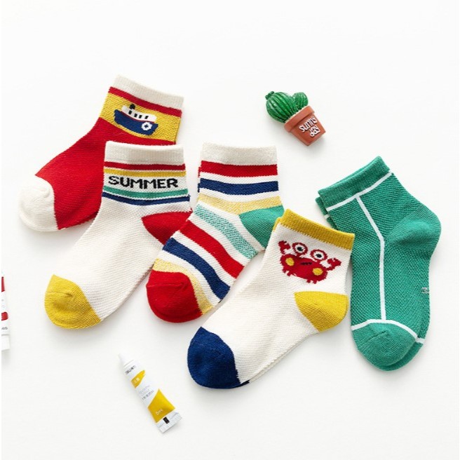 ถุงเท้าเด็ก (Sk85) - ถุงเท้าเด็กข้อสั้น ลายน่ารักๆ