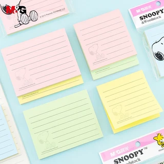 M&G YS-80 กระดาษโน๊ต Snoopy สติกเกอร์ดัชนี น้ำเงิน Sticky Notes 76x76 มม 80หน้
