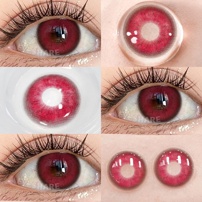【COD】POLARIS สีแดง 2 ชิ้น คอนแทคเลนส์✨ขนาดมินิ✨14.2มม คอนแทคเลนส์สี สีฟ้า สีน้ำตาล สีเขียว