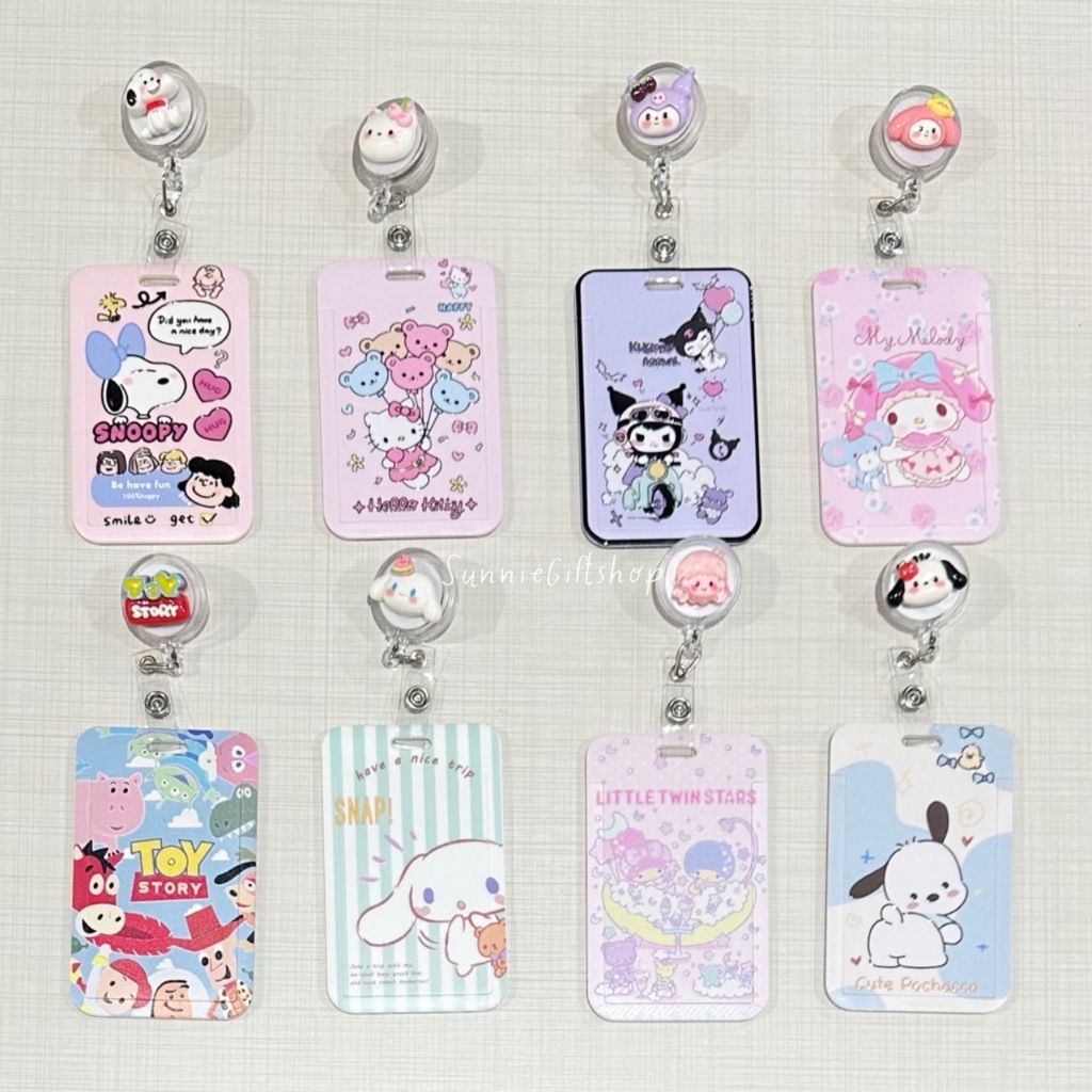 ที่ใส่บัตรพลาสติก ลายการ์ตูน แบบที่หนีบ พร้อมตัวโยโย่แบบใส