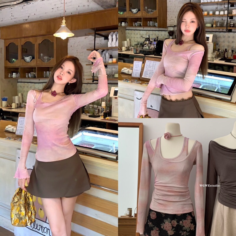 เสื้อดีไซน์เก๋รุ่น 9831 TAG WG.WE