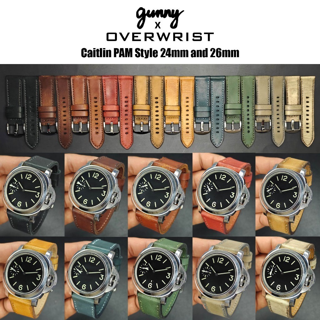 สายนาฬิกาแบบหนังขนาด 24mm และ 26mm รุ่น Gunny X OVERWRIST
