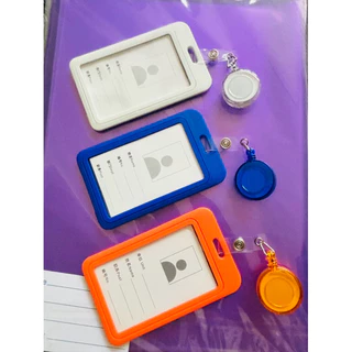 กรอกบัตรพนักงานพร้อมคลิปโยโย่ 9สี บัตรพนักงานพลาสติกป้ายชื่อพนักงาน ใส่ขนาด 5.5 × 8.5 เซนติเมตร