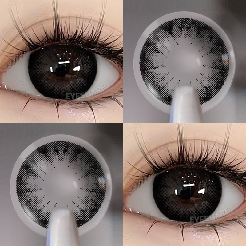 {COD}-Eyeshare Beautyeyeคอนแทคเลนส์สีดำ 1 คู่ 14.5 มม.คอนแทคเลนส์สีสำหรับตาโตสามารถใช้งานได้หนึ่งปีพร้อมจัดส่งฟรี