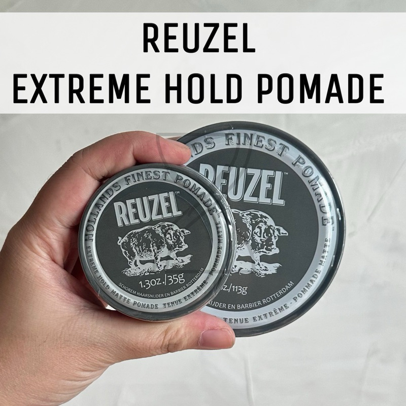 (พร้อมส่ง/ของแท้) REUZEL EXTREME HOLD MATTE POMADE ทรงผมอยู่นาน ไม่เงา เหมาะคนผมหนาเส้นใหญ่ สไตล์เมซซี่