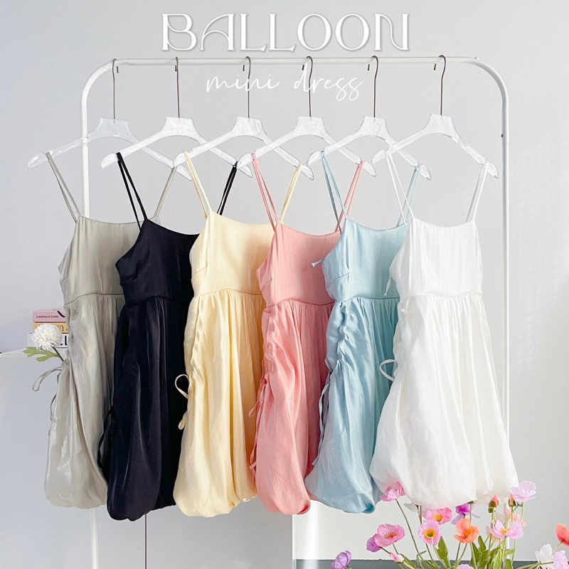 LILY มินิเดรส เดรสออกงาน เดรสทรงบอลลูน เดรสน่ารักๆ เดรสใส่เที่ยว คัดติ้งเป๊ะมากค่า