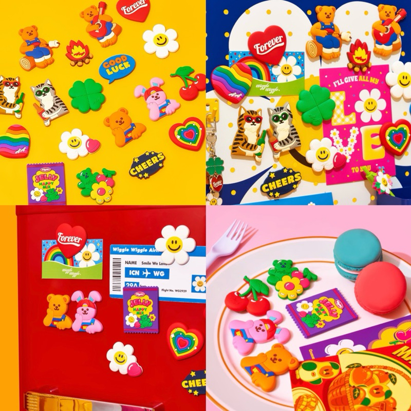 พร้อมส่ง🌈 Wiggle Wiggle ของแท้ 💯 แม่เหล็กติดตู้เย็น PVC Magnet Set ที่ติดตู้เย็น แม่เหล็ก วิกเกิ้ล วิกเกิ้ล 74008