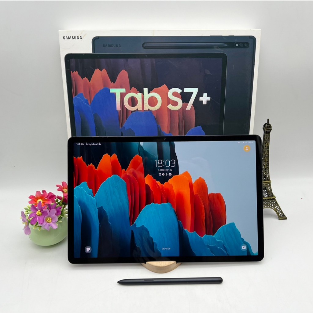 มือสอง Samsung Galaxy Tab S7 Plus Wi-Fi+Cellular Black