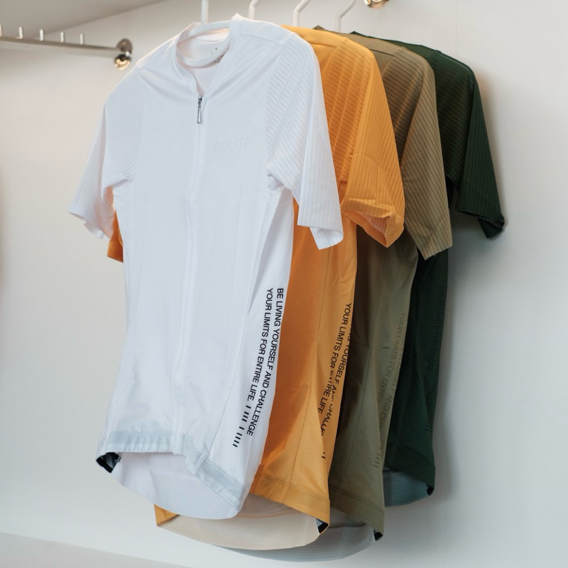 เสื้อปั่นจักรยาน ROUTE Cycling Jersey ซ่อนซิป เนื้อผ้าอิตาลี คัตติ้งดีมาก ระบายอากาศไว มีขนาด S-4XL