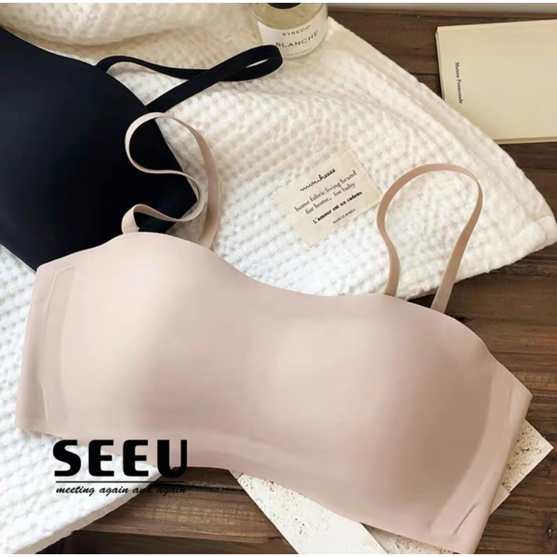 ชุดชั้นในบราไร้สายแบบบางกันลื้นไม่มีรอยต่อของร้านseeu