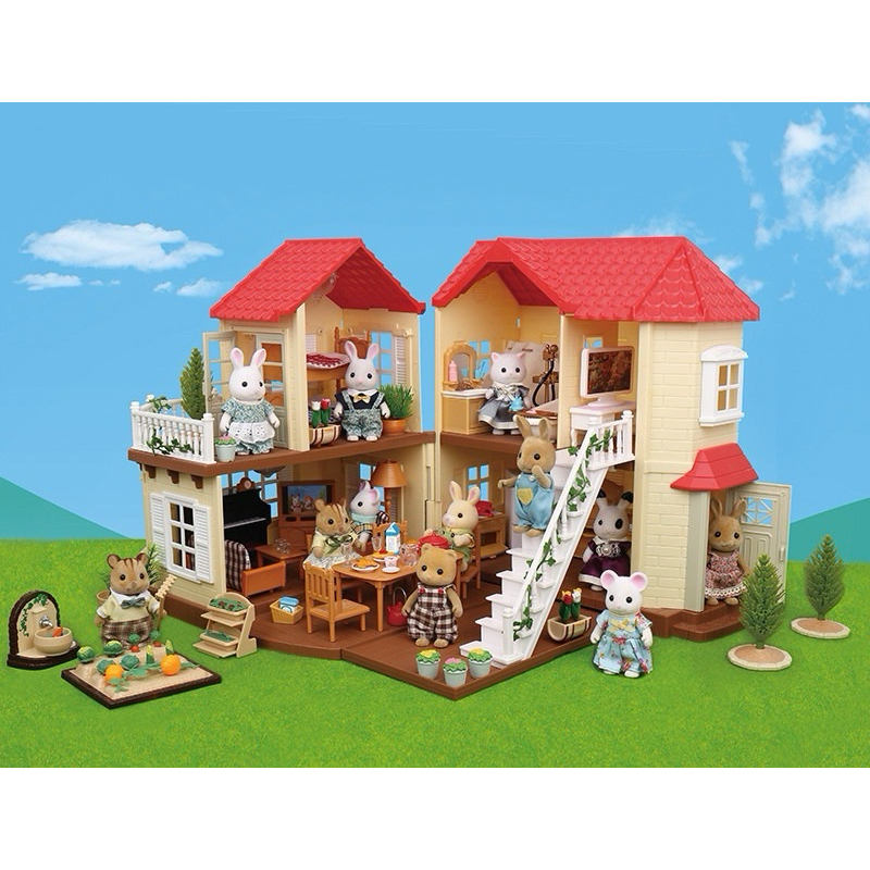 🔥พร้อมส่งในไทย🔥 บ้านตุ๊กตากระต่าย บ้านกระต่ายของเล่น Playhouse มาพร้อมเฟอร์นิเจอร์และกระต่าย ของเล่นเด็ก โมเดลของเล่น รูปที่ 8