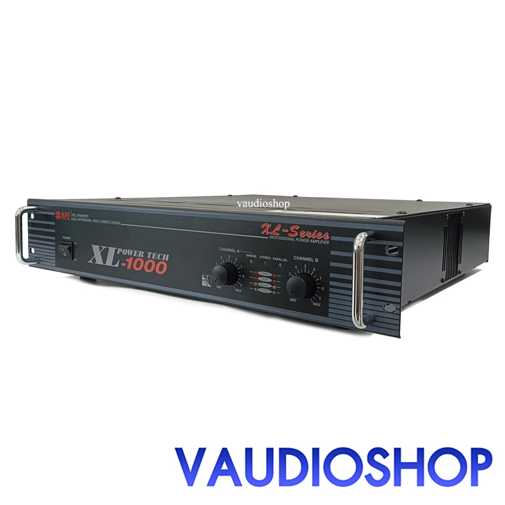 NPE XL-1000 เพาเวอร์แอมป์ สีดำ ขนาด 482.6x88x461 มม. 180W/channel