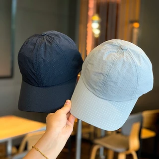 [W0237] หมวกแก๊ป หมวกเบสบอล กันแดด แต่งรูระบายอากาศรอบหมวก ปรับขนาดได้ ใส่เที่ยวเล่นกีฬา แนวสปอร์ต