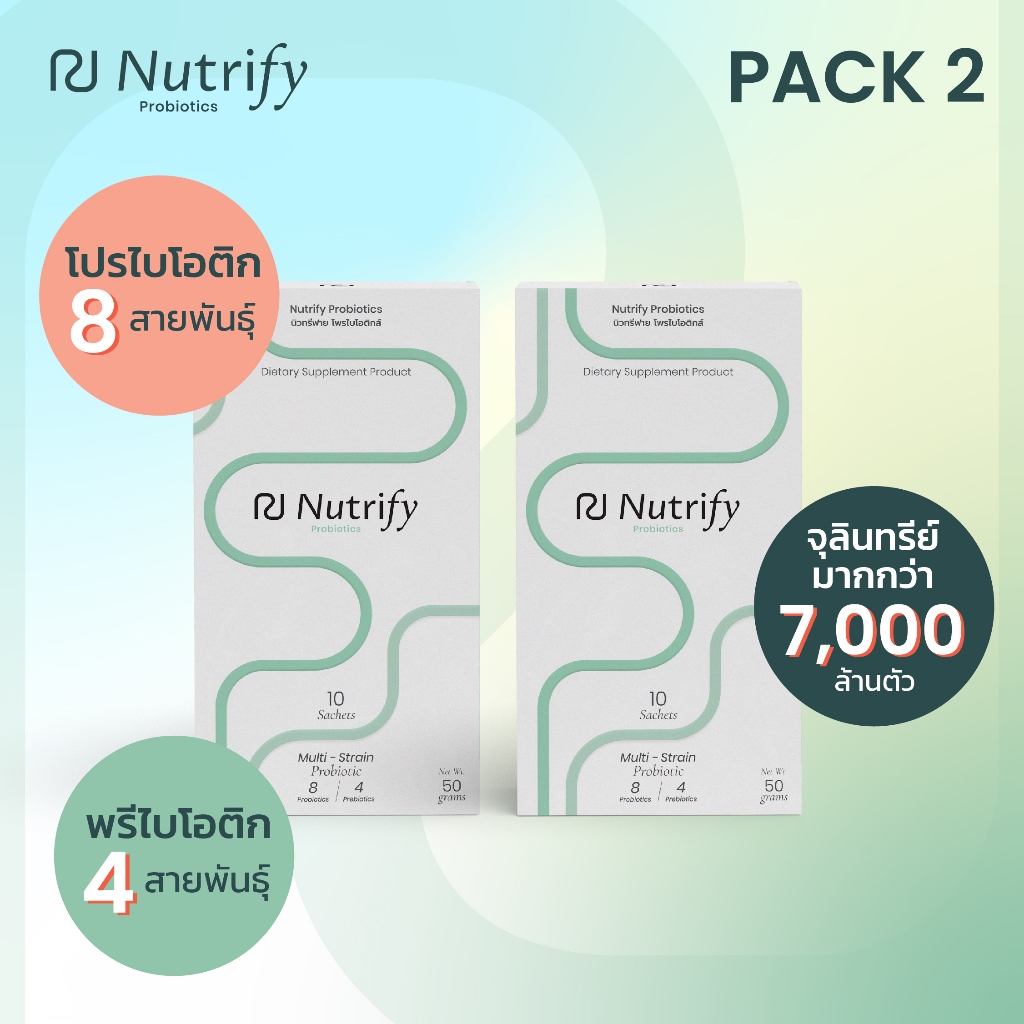 Nutrify Probiotics [กล่องเล็ก Pack x 2] รวม 20 ซอง