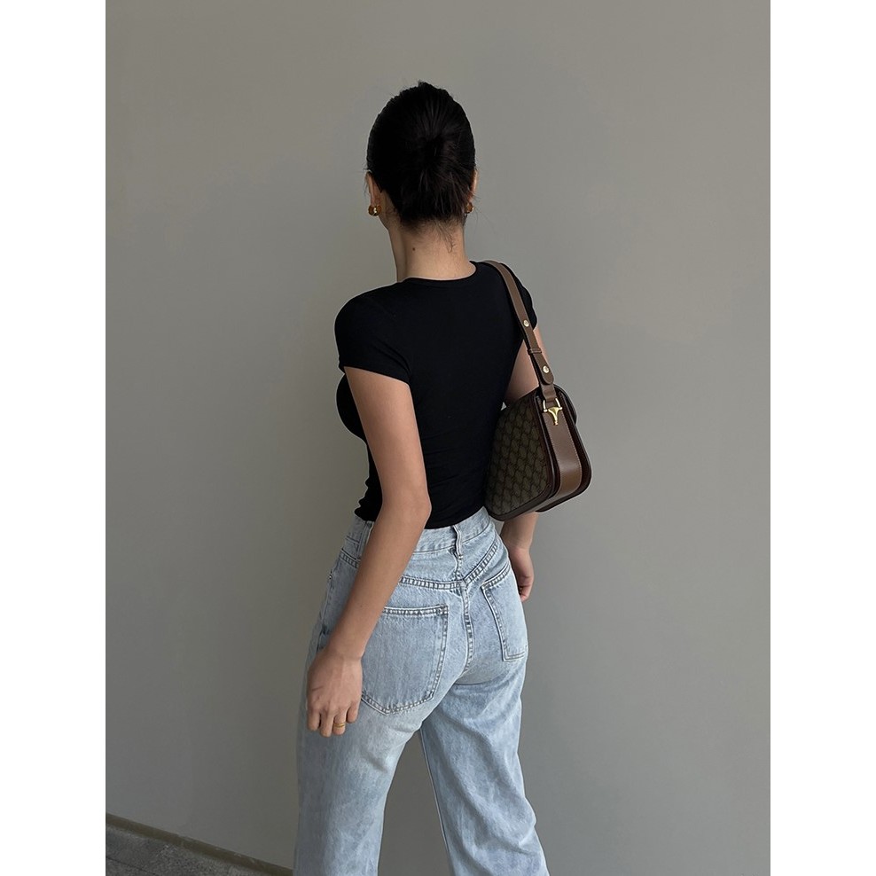 ⚡GI Everyday Crop Top⚡ ครอป คอกลม สไตล์ฝรั่ง_Gioia.991  ( #gii524 ) - รูปที่ 3