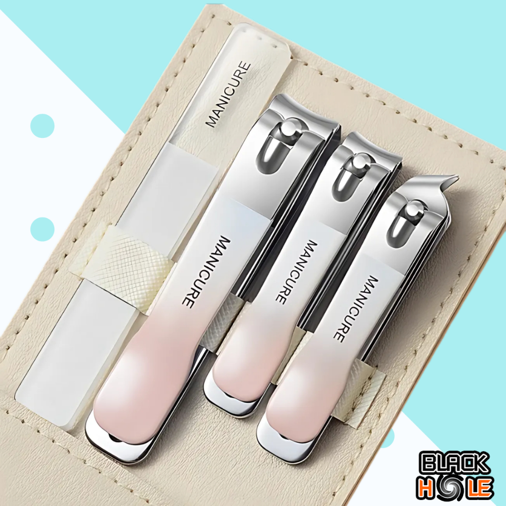 ชุดกรรไกรตัดเล็บ4ชิ้น ชุดกรรไกรตัดเล็บสแตนเลสแบบพกพาเครื่องมือทำเล็บมืออาชีพเครื่องมือดูแลเล็บมือเล็บเท้า