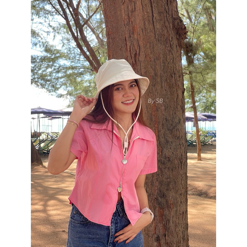 Bucket - หมวกบัคเก็ตมีสายคาดคาง ผ้าคัตตอน มีมากกว่า20สี