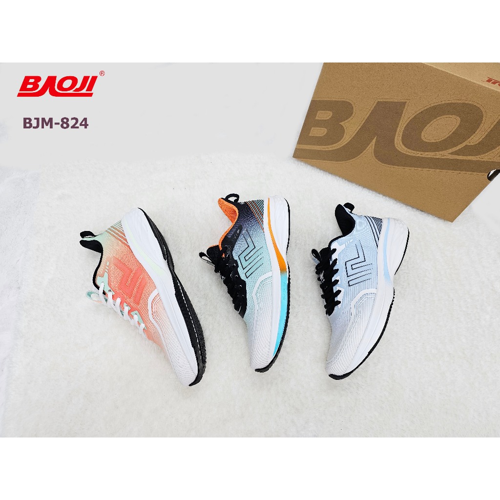 **BAOJI** [ลิขสิทธิ์แท้ ตัวแทนขายเอง] (BJM-824) รองเท้าออกกำลังกาย ไซส์ 41-45  *ผู้ชาย* ส้นสูง 4 ซม.