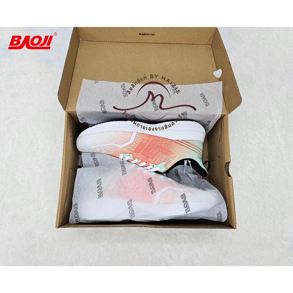 **BAOJI** [ลิขสิทธิ์แท้ ตัวแทนขายเอง] (BJM-824) รองเท้าออกกำลังกาย ไซส์ 41-45  *ผู้ชาย* ส้นสูง 4 ซม.