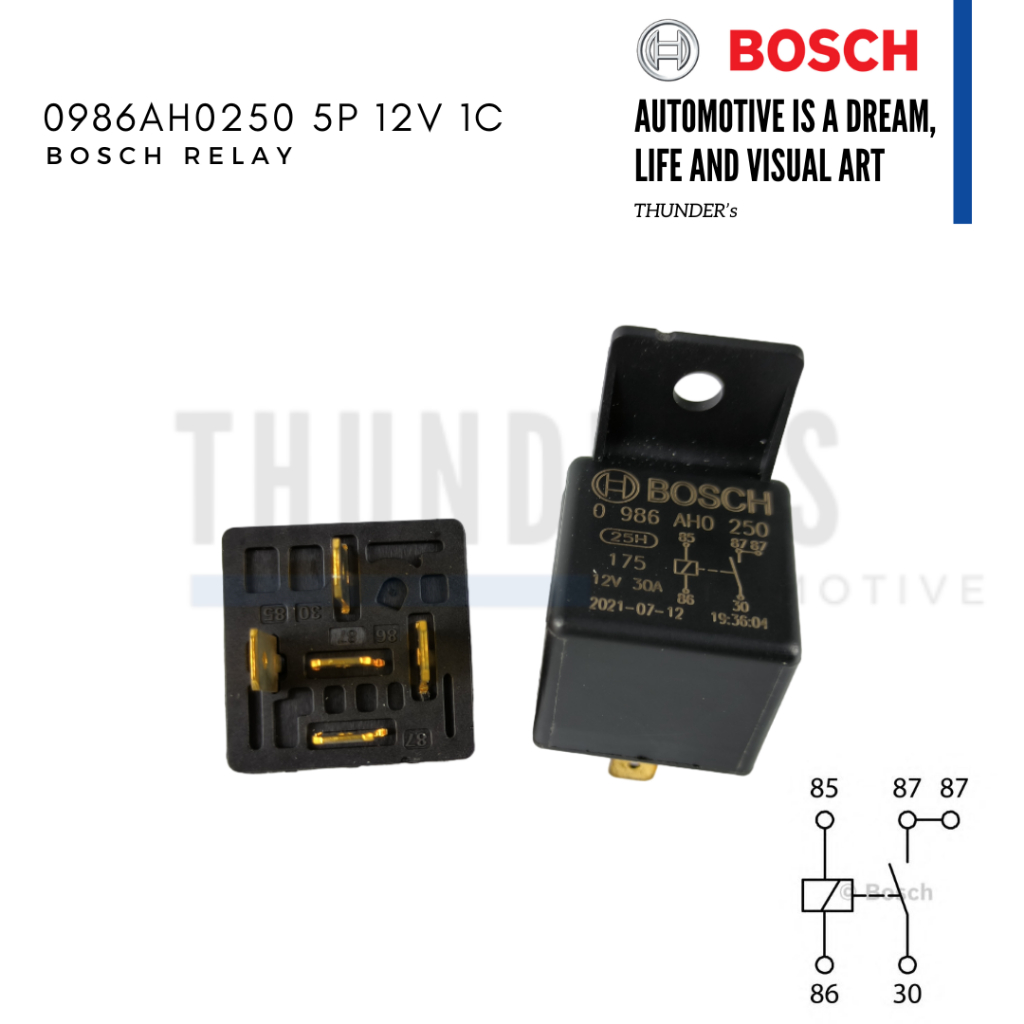 BOSCH Relay รีเลย์ 5 ขา 1C 2C คอนแทค 0986AH0250 0986AH0253 0332209150 0332209203