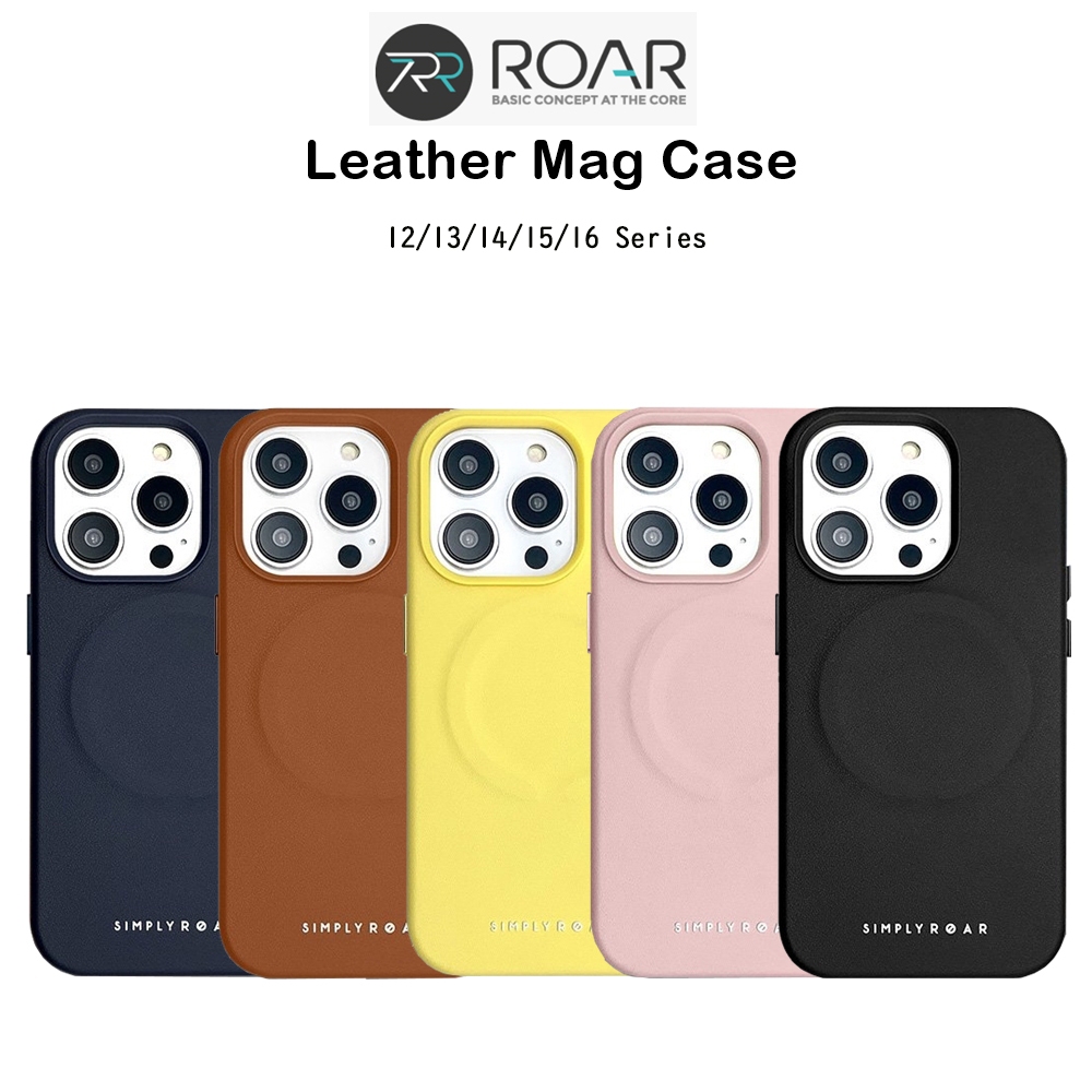 Simply Roar Leather Magnetic Case เคสหนังกันกระแทกMagเกรดพรีเมี่ยมจากเกาหลี เคสสำหรับ iPhone12/13/14