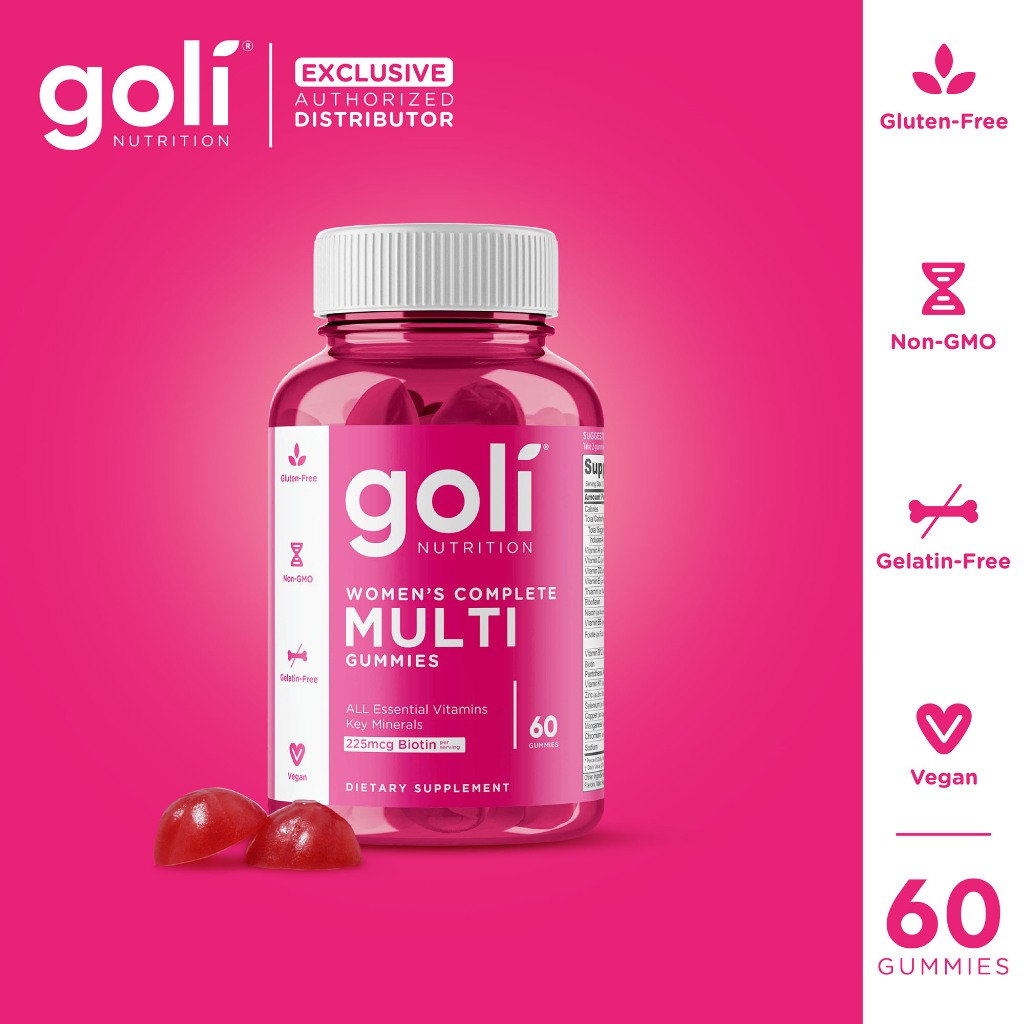 Goli Nutrition - Women's Complete Multi (Watermelon) - 60 Gummies โกลิ กัมมี่วิตามิน มัลติกัมมี่ คอมพลีท สำหรับผู้หญิง
