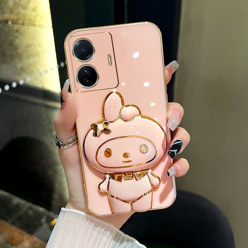 เคส สำหรับรุ่น OPPO A3X A3Pro A3 a5i   เมโลดี้ กระจก ขาตั้ง หมุนได้ 360 องศา ฝาหลัง แบบนิ่ม น่ารัก กันกระแทก
