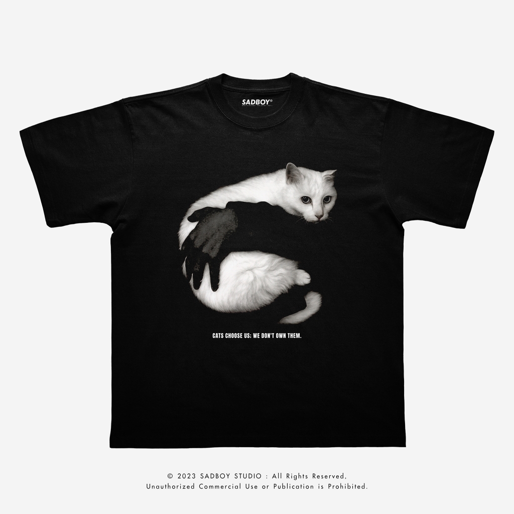 SADBOY® | Cats choose us | Semi-Oversized | 100% Organic Cotton