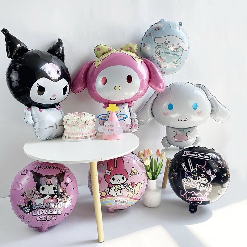 ลูกโป่งคุโรมิ Sanrioed Kuromi My Melody น่ารัก ขนาดใหญ่ สําหรับตกแต่งห้อง ปาร์ตี้วันเกิด