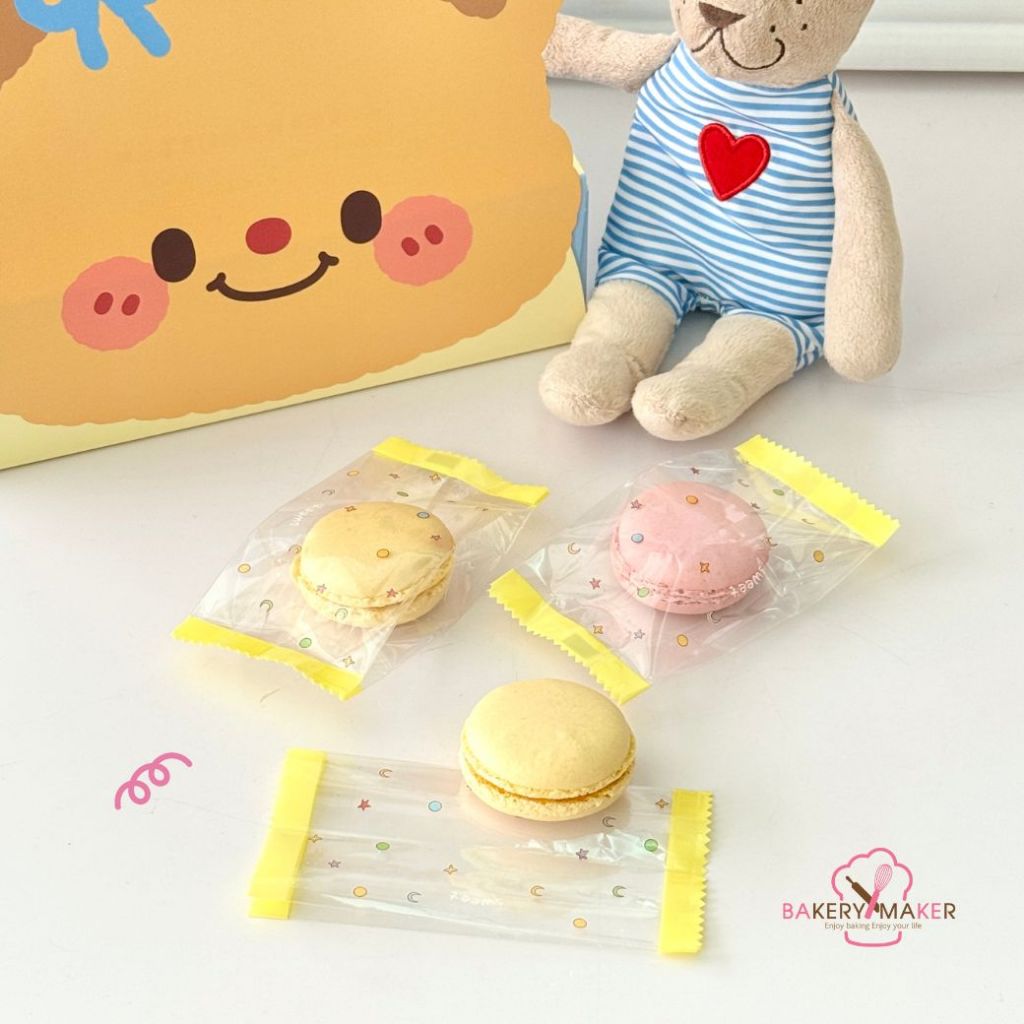 ถุงซีลคุกกี้ใสขยายข้างพิมพ์ลาย Sweet 50 ใบ