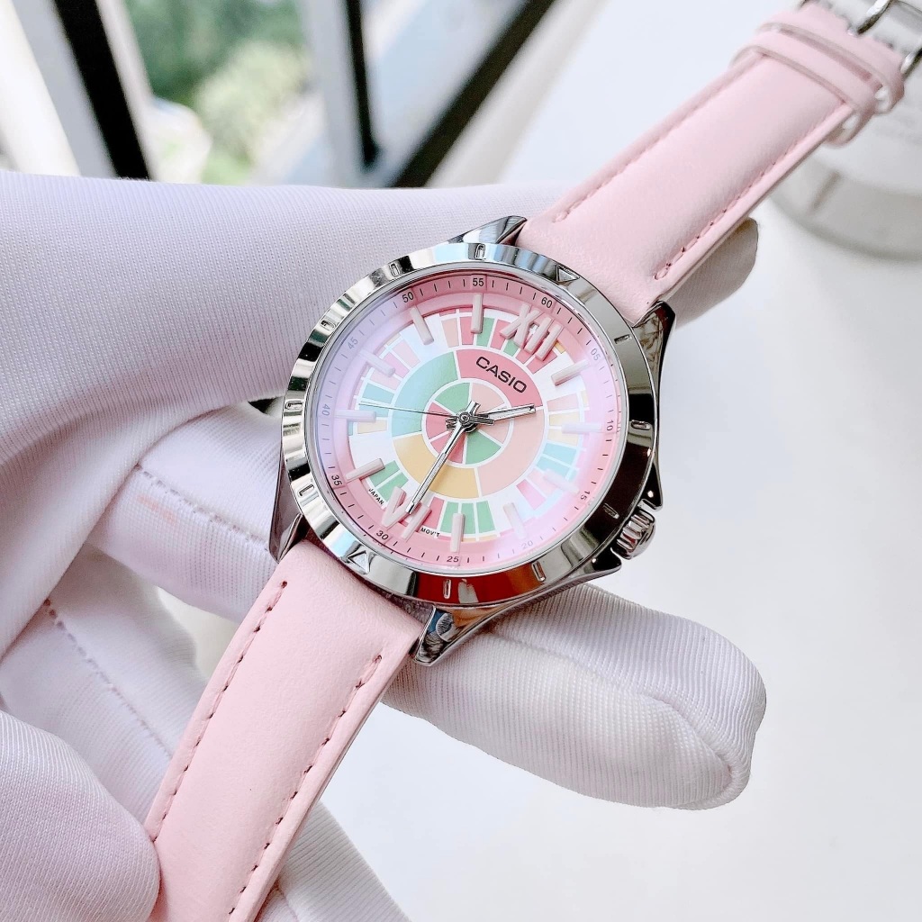 Casio นาฬิกาข้อมือผู้หญิง รุ่น LTP-E129L-4ADF Lady Watch Quartz