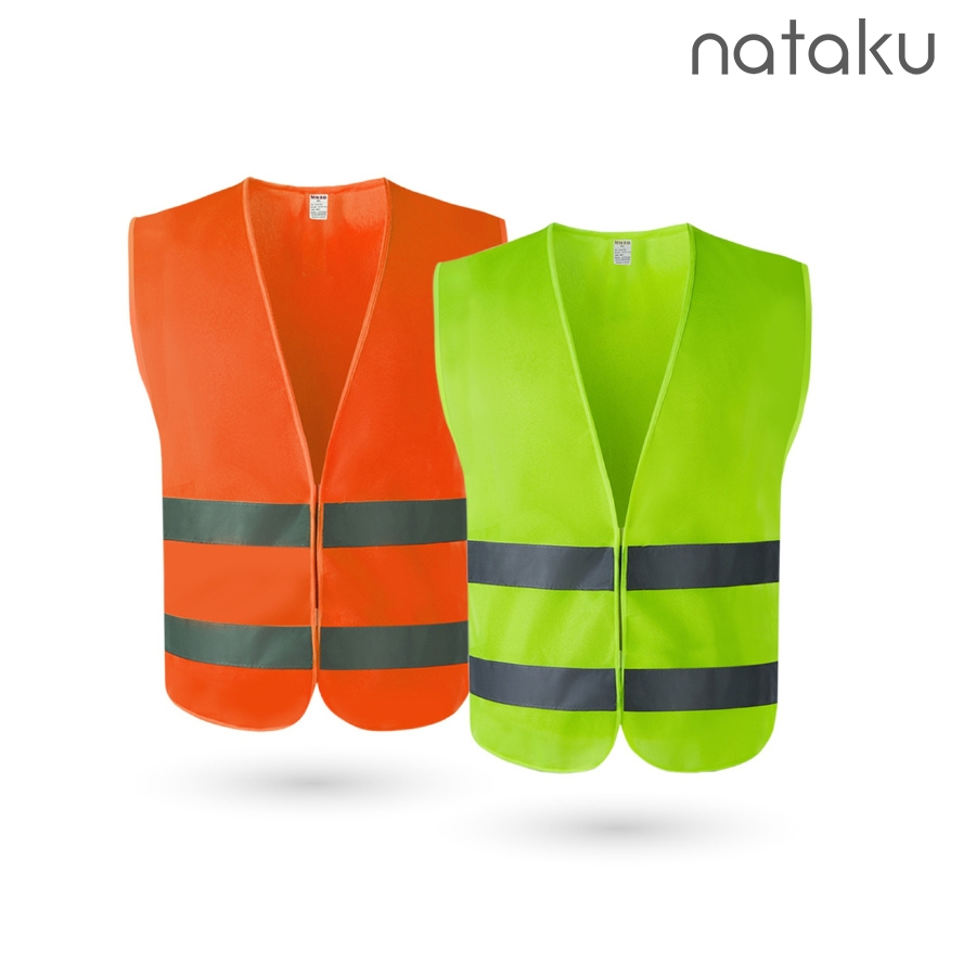 Nataku เสื้อกั๊กสะท้อนแสง เสื้อเซฟตี้ safety น้ำหนักเบาและระบายอากาศได้ดี Reflective Vest