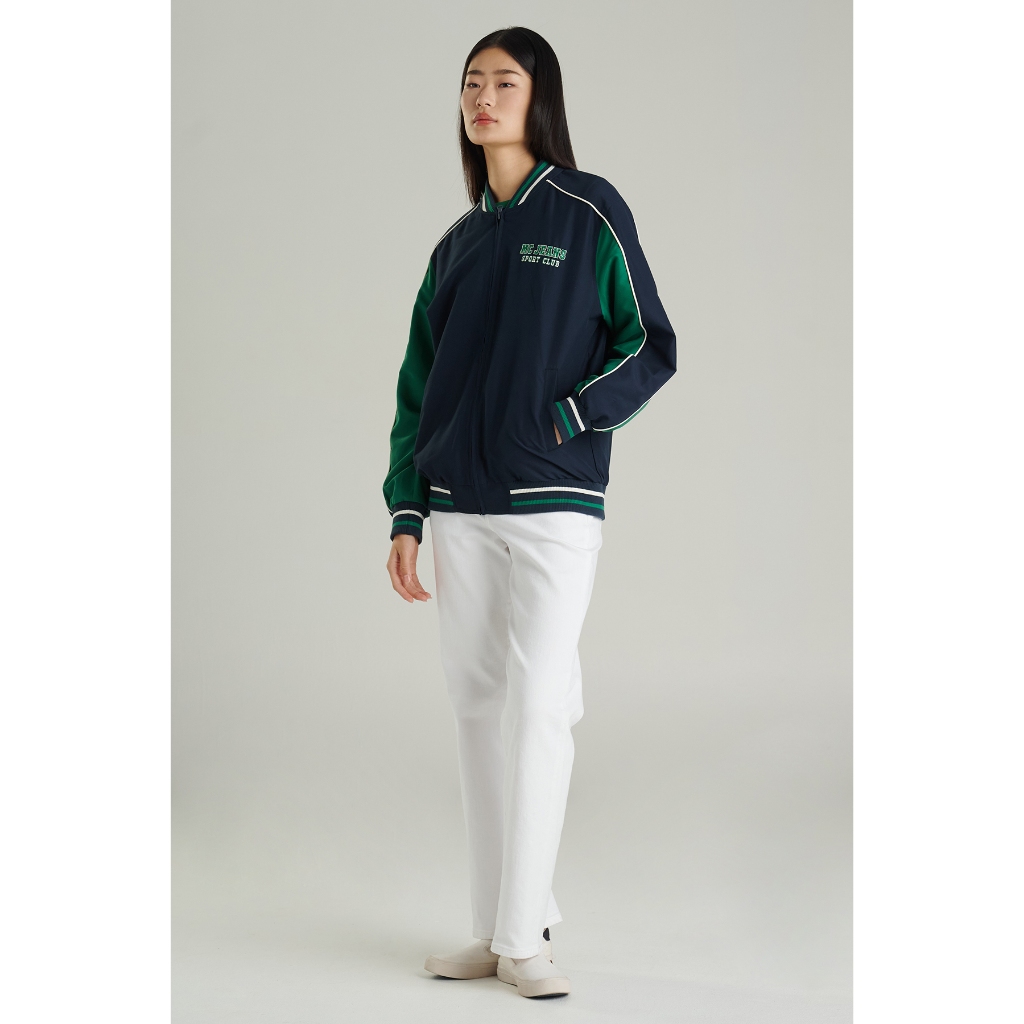 Mc jeans เสื้อแจ็คเก็ตบอมเบอร์ Unisex แขนยาว สีกรมท่า MJCP078 ราคา ถูกที่สุด ดีลบีเคเค แกลเลอรีภาพที่ 6