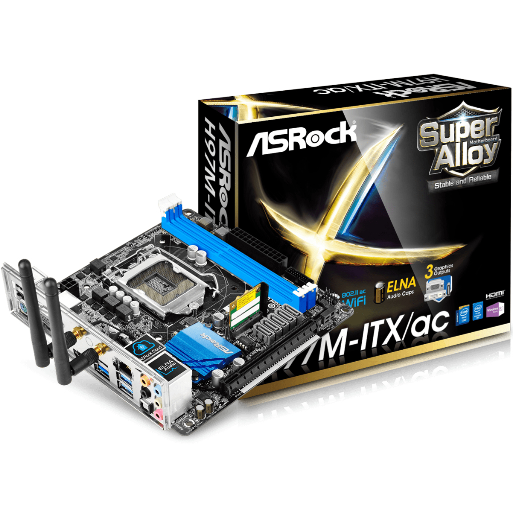 MAINBOARD (เมนบอร์ด) 1150 ASROCK H97M-ITX/ac [Mini-ITX] พร้อมส่ง