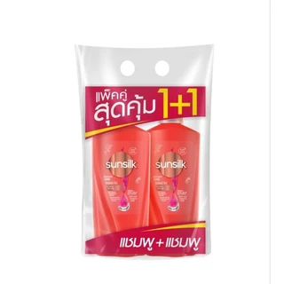 แชมพูซันซิลแพ็คคู่สระ+สระ(ขนาด 325-350มล.)1แพ็ค×2ขวด