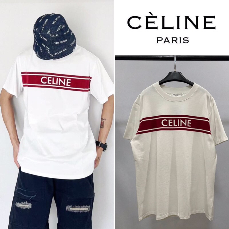 เสื้อยืดแขนสั้น CELINE COTTON JERSEY T-SHIRT