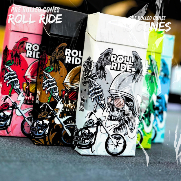 Roll-RideV.2 กระดาษโรลสำเร็จ กรดาษพันลำ กระดาษโรล กระดาษนำเข้าจากยุโรป 1 กล่อง 10 cones กระดาษธรรมชาติ Pre-Rolled Cones