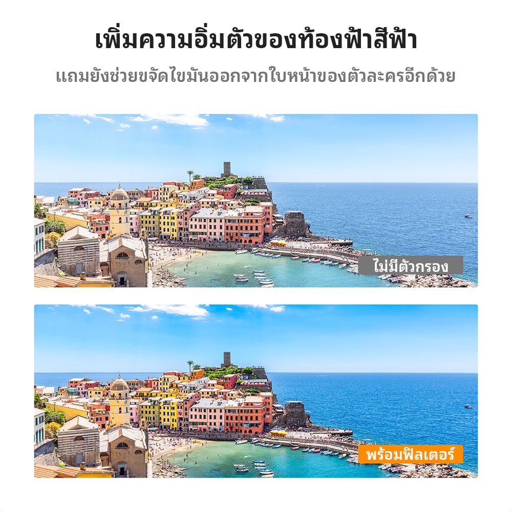 K&F CONCEPT Phone Camera Filter ที่วางโทรศัพท์มือถือ 52 มม. + ฟิลเตอร์ CPL + ผ้าทำความสะอาด