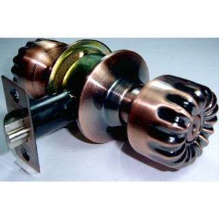 ลูกบิดJACK รุ่น600AC ทองแดงรมดำ ลายฟักทอง