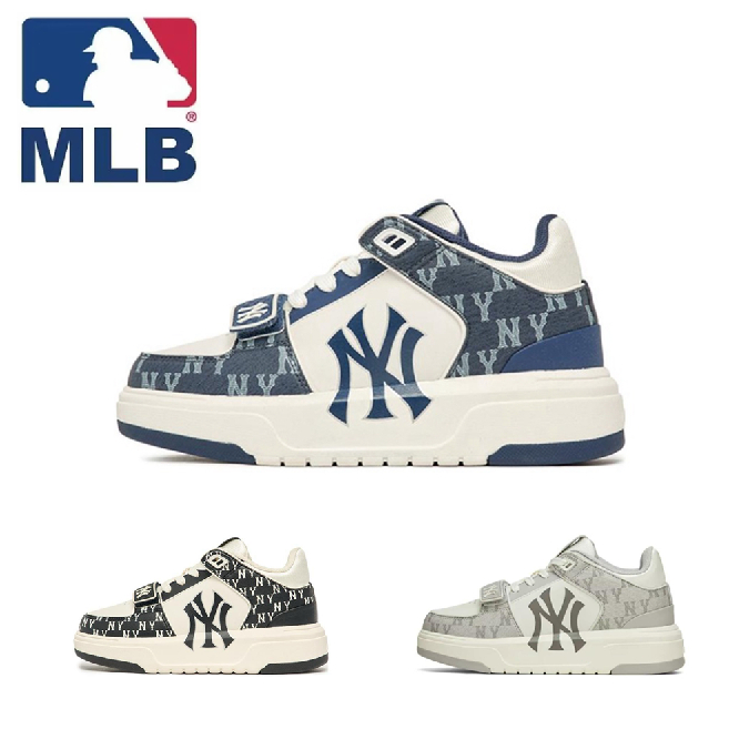 MLB Chunky Liner ของแท้ 100% สวมใส่สบายวินเทจรองเท้าผ้าใบลำลองสำหรับผู้ชายและผู้หญิง