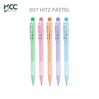 ปากกาลูกลื่น หัว0.7 มม. หมึกน้ำเงิน/แดง/ดำ Quantum ควอนตั้ม 007 HITZ ด้ามสีปกติ/Pastel (จำนวน1ด้าม)