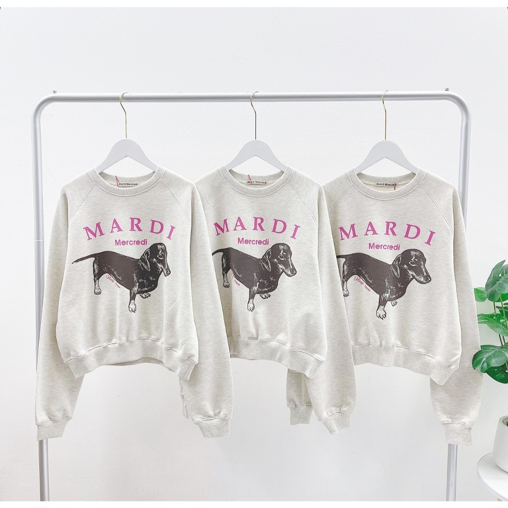 Mardi Raglan Ddanji Sweatshirt (Oatmeal/Pink)