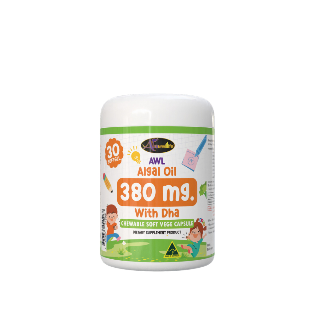 Auswelllife AWL ALGAL OIL 380mg with DHA Chewable VEGE Soft Capsules