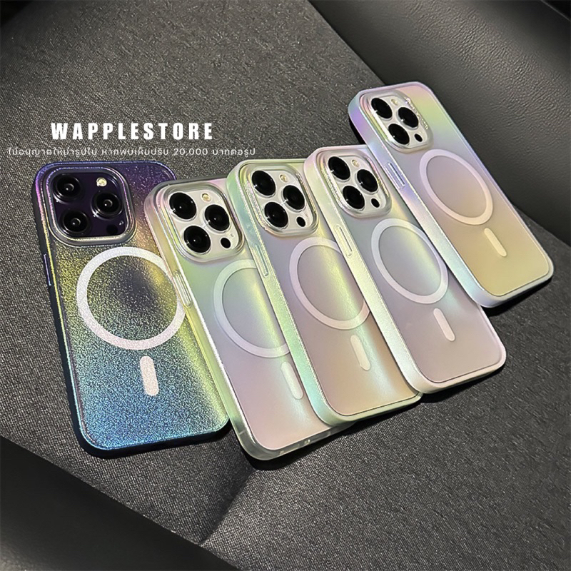 กทม ส่งด่วน‼️iStarCase Magnetic เคสผิวกระดาษโฮโลแกรมแม่เหล็กชาร์จพรีเมี่ยม สำหรับรุ่นไอโฟน 11- 17 17Pro 17ProMax