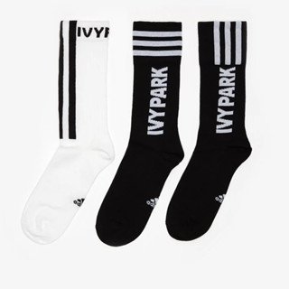 ถุงเท้า ADIDAS Adidas x Ivy Park Logo Socks 3PK แพค 3 คู่ [ลิขสิทธิ์แท้ Adidas Thailand][ Gk7376 ]