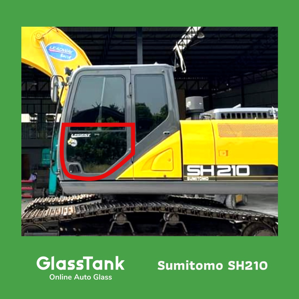 กระจกล่างซ้าย Sumitomo SH210  /SH130 กระจกแม็คโคร